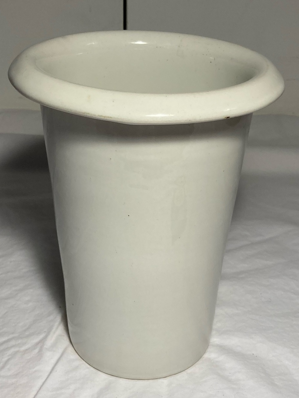 Vintage white porcelain tall mold, funnel, chilling device for wine ???